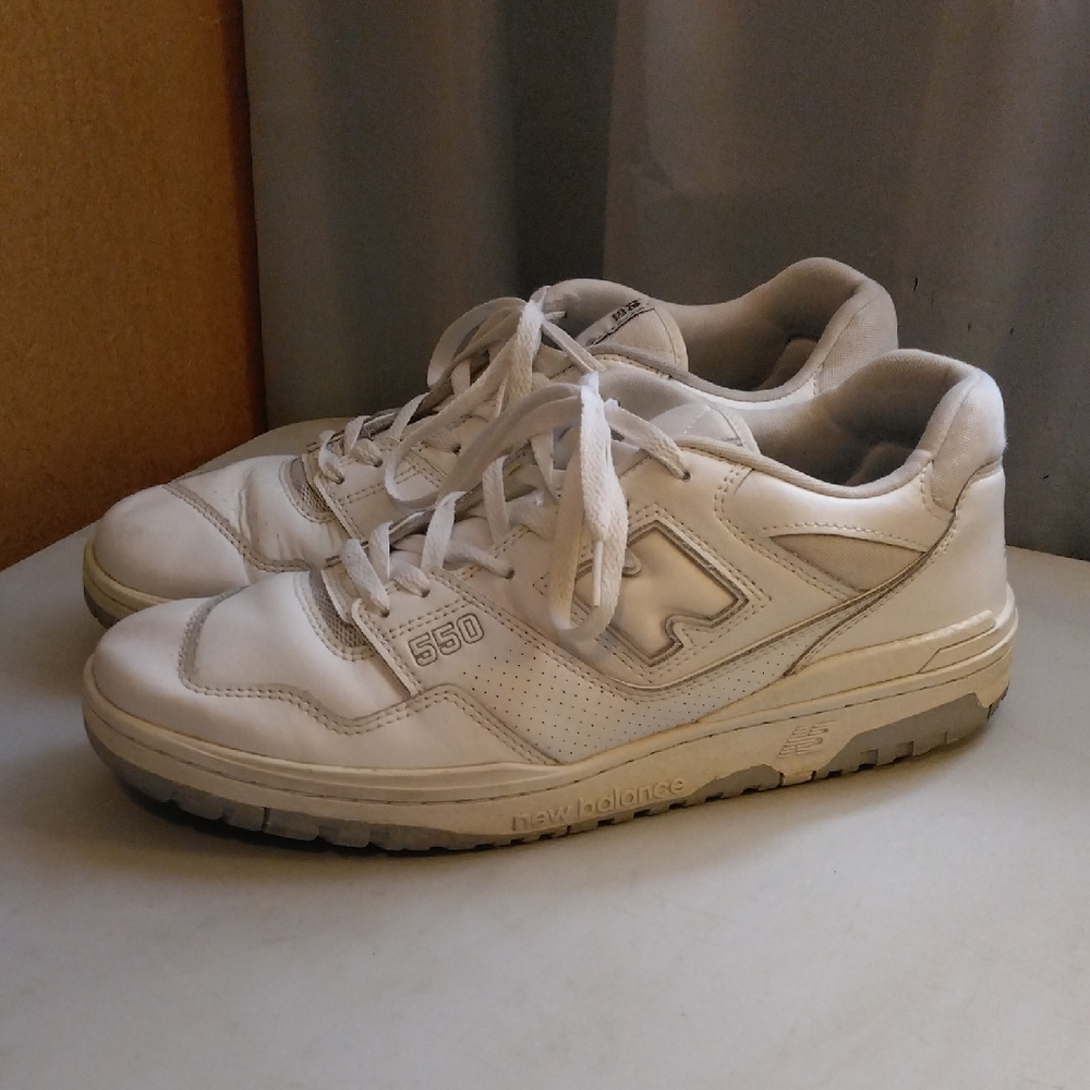 New Balance 550 Size 12 Men's White Grey